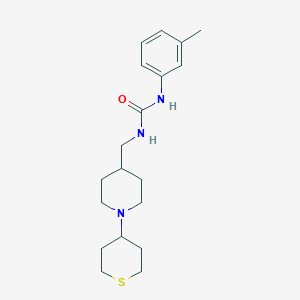 molecular formula C19H29N3OS B2727194 1-((1-(四氢-2H-噻吡喃-4-基)哌啶-4-基)甲基)-3-(间甲苯基)脲 CAS No. 2034383-81-6