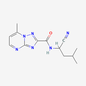 molecular formula C13H16N6O B2727196 N-(1-cyano-3-methylbutyl)-7-methyl-[1,2,4]triazolo[1,5-a]pyrimidine-2-carboxamide CAS No. 1311482-84-4