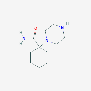 molecular formula C11H21N3O B2727206 1-哌嗪-1-基环己甲酰胺 CAS No. 288379-96-4