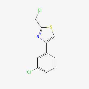 molecular formula C10H7Cl2NS B2727231 2-(Chloromethyl)-4-(3-chlorophenyl)-1,3-thiazole CAS No. 1342394-08-4