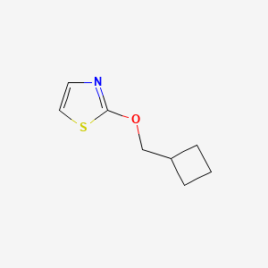 molecular formula C8H11NOS B2727232 2-(Cyclobutylmethoxy)-1,3-thiazole CAS No. 2198164-81-5