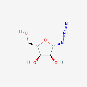 molecular formula C5H9N3O4 B2727233 (2S,3S,4R,5S)-2-Azido-5-(hydroxymethyl)oxolane-3,4-diol CAS No. 1821800-99-0