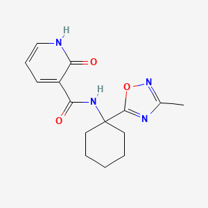 molecular formula C15H18N4O3 B2727240 2-hydroxy-N~3~-[1-(3-methyl-1,2,4-oxadiazol-5-yl)cyclohexyl]nicotinamide CAS No. 1326807-91-3