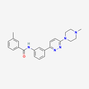 molecular formula C23H25N5O B2727245 3-methyl-N-[3-[6-(4-methylpiperazin-1-yl)pyridazin-3-yl]phenyl]benzamide CAS No. 899981-04-5