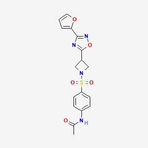 N-(4-((3-(3-(furan-2-yl)-1,2,4-oxadiazol-5-yl)azetidin-1-yl)sulfonyl)phenyl)acetamide