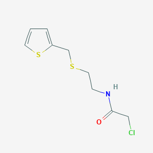 2-chloro-N-{2-[(thiophen-2-ylmethyl)sulfanyl]ethyl}acetamide