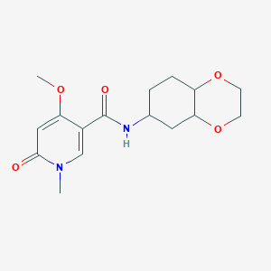 molecular formula C16H22N2O5 B2727254 4-methoxy-1-methyl-N-(octahydrobenzo[b][1,4]dioxin-6-yl)-6-oxo-1,6-dihydropyridine-3-carboxamide CAS No. 1902949-68-1