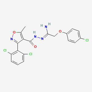 N'-[2-(4-chlorophenoxy)ethanimidoyl]-3-(2,6-dichlorophenyl)-5-methyl-4-isoxazolecarbohydrazide