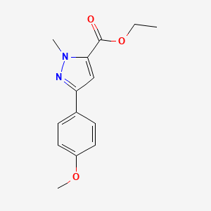 molecular formula C14H16N2O3 B2727270 Ethyl 3-(4-methoxyphenyl)-1-methyl-1H-pyrazole-5-carboxylate CAS No. 618070-51-2