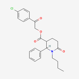 2-(4-Chlorophenyl)-2-oxoethyl 1-butyl-6-oxo-2-phenyl-3-piperidinecarboxylate