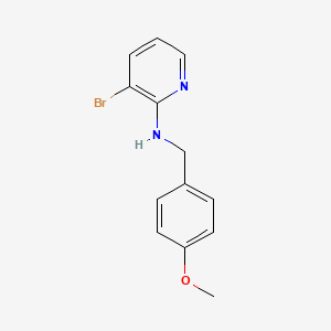 molecular formula C13H13BrN2O B2727283 3-溴-N-[(4-甲氧基苯基)甲基]吡啶-2-胺 CAS No. 1009069-83-3