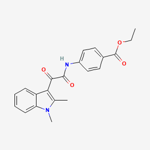 ethyl 4-(2-(1,2-dimethyl-1H-indol-3-yl)-2-oxoacetamido)benzoate
