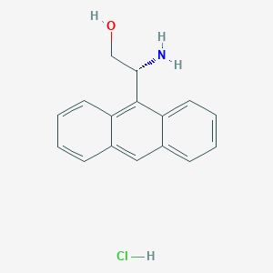 molecular formula C16H16ClNO B2727286 (R)-2-Amino-2-(anthracen-9-yl)ethan-1-ol hydrochloride CAS No. 874912-78-4
