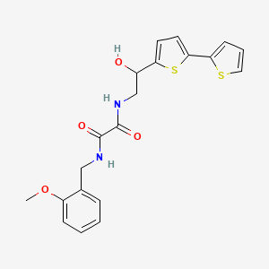 molecular formula C20H20N2O4S2 B2727295 N-(2-{[2,2'-bithiophene]-5-yl}-2-hydroxyethyl)-N'-[(2-methoxyphenyl)methyl]ethanediamide CAS No. 2097900-00-8