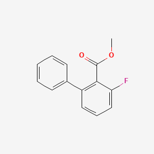 molecular formula C14H11FO2 B2727301 Methyl 3-fluoro-[1,1'-biphenyl]-2-carboxylate CAS No. 1528793-42-1