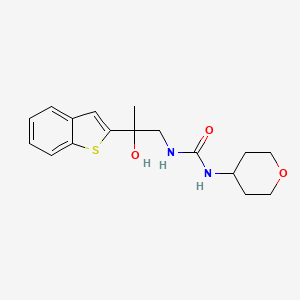 molecular formula C17H22N2O3S B2727302 1-(2-(benzo[b]thiophen-2-yl)-2-hydroxypropyl)-3-(tetrahydro-2H-pyran-4-yl)urea CAS No. 2034569-90-7