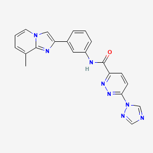 N-(3-(8-methylimidazo[1,2-a]pyridin-2-yl)phenyl)-6-(1H-1,2,4-triazol-1-yl)pyridazine-3-carboxamide