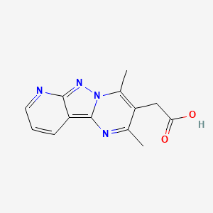 molecular formula C13H12N4O2 B2727304 (2,4-二甲基吡啶并[2',3':3,4]嘧啶-3-基)乙酸 CAS No. 1016748-50-7