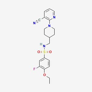 N-((1-(3-cyanopyridin-2-yl)piperidin-4-yl)methyl)-4-ethoxy-3-fluorobenzenesulfonamide