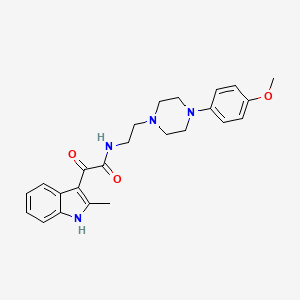 molecular formula C24H28N4O3 B2727318 N-(2-(4-(4-methoxyphenyl)piperazin-1-yl)ethyl)-2-(2-methyl-1H-indol-3-yl)-2-oxoacetamide CAS No. 862813-71-6
