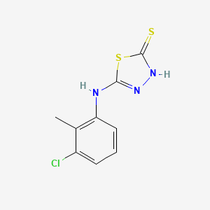 molecular formula C9H8ClN3S2 B2727320 5-[(3-Chloro-2-methylphenyl)amino]-1,3,4-thiadiazole-2-thiol CAS No. 116529-23-8