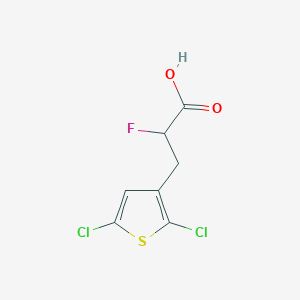 molecular formula C7H5Cl2FO2S B2727322 3-(2,5-Dichlorothiophen-3-yl)-2-fluoropropanoic acid CAS No. 1936599-10-8
