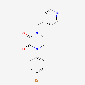 molecular formula C16H12BrN3O2 B2727324 1-(4-bromophenyl)-4-(pyridin-4-ylmethyl)pyrazine-2,3(1H,4H)-dione CAS No. 898419-35-7