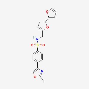 molecular formula C19H16N2O5S B2727335 N-({[2,2'-bifuran]-5-yl}methyl)-4-(2-methyl-1,3-oxazol-4-yl)benzene-1-sulfonamide CAS No. 2097867-91-7