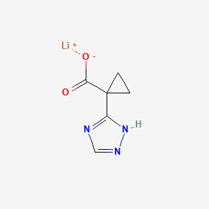 molecular formula C6H6LiN3O2 B2727338 Lithium;1-(1H-1,2,4-triazol-5-yl)cyclopropane-1-carboxylate CAS No. 2253640-74-1