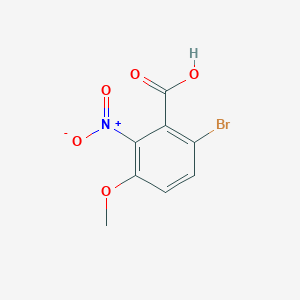 molecular formula C8H6BrNO5 B2727341 6-溴-3-甲氧基-2-硝基苯甸酸 CAS No. 127971-97-5