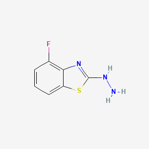 molecular formula C7H6FN3S B2727356 4-Fluoro-2-hydrazinyl-1,3-benzothiazole CAS No. 753441-57-5