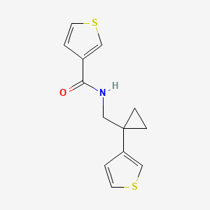 N-[(1-Thiophen-3-ylcyclopropyl)methyl]thiophene-3-carboxamide
