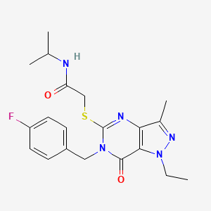 2-{[1-ethyl-6-(4-fluorobenzyl)-3-methyl-7-oxo-6,7-dihydro-1H-pyrazolo[4,3-d]pyrimidin-5-yl]sulfanyl}-N~1~-isopropylacetamide