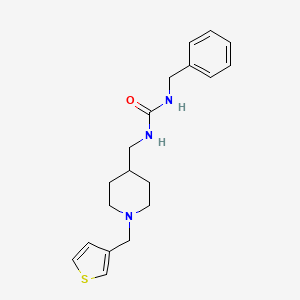 molecular formula C19H25N3OS B2727372 1-Benzyl-3-((1-(thiophen-3-ylmethyl)piperidin-4-yl)methyl)urea CAS No. 1235636-40-4