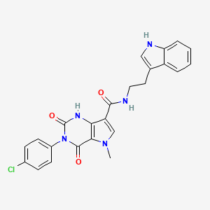 N-(2-(1H-indol-3-yl)ethyl)-3-(4-chlorophenyl)-5-methyl-2,4-dioxo-2,3,4,5-tetrahydro-1H-pyrrolo[3,2-d]pyrimidine-7-carboxamide