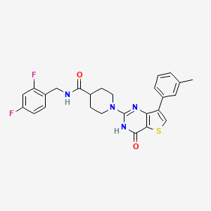 N-(2,4-difluorobenzyl)-1-[7-(3-methylphenyl)-4-oxo-3,4-dihydrothieno[3,2-d]pyrimidin-2-yl]piperidine-4-carboxamide