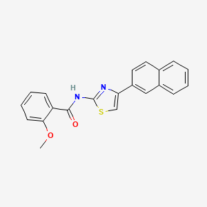 molecular formula C21H16N2O2S B2727383 2-methoxy-N-(4-(naphthalen-2-yl)thiazol-2-yl)benzamide CAS No. 403845-41-0