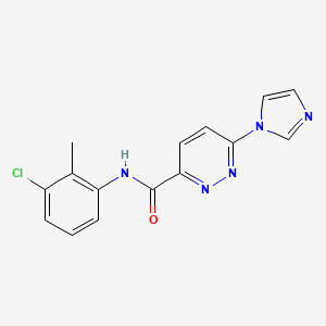 molecular formula C15H12ClN5O B2727387 N-(3-chloro-2-methylphenyl)-6-(1H-imidazol-1-yl)pyridazine-3-carboxamide CAS No. 1396852-75-7