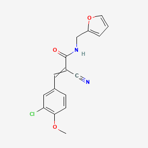 3-(3-chloro-4-methoxyphenyl)-2-cyano-N-[(furan-2-yl)methyl]prop-2-enamide