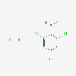 molecular formula C7H7Cl4N B2727394 2,4,6-三氯-N-甲基苯胺；盐酸盐 CAS No. 2418711-72-3