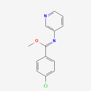 molecular formula C13H11ClN2O B2727398 methyl 4-chloro-N-(3-pyridinyl)benzenecarboximidoate CAS No. 75896-93-4