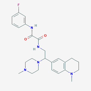 N1-(3-fluorophenyl)-N2-(2-(1-methyl-1,2,3,4-tetrahydroquinolin-6-yl)-2-(4-methylpiperazin-1-yl)ethyl)oxalamide