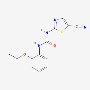 molecular formula C13H12N4O2S B2727408 1-(5-Cyanothiazol-2-yl)-3-(2-ethoxyphenyl)urea CAS No. 1257549-28-2