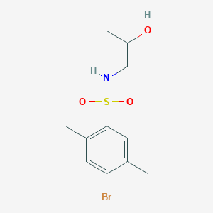 molecular formula C11H16BrNO3S B272741 4-bromo-N-(2-hydroxypropyl)-2,5-dimethylbenzenesulfonamide 