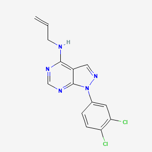 [1-(3,4-Dichlorophenyl)pyrazolo[4,5-e]pyrimidin-4-yl]prop-2-enylamine