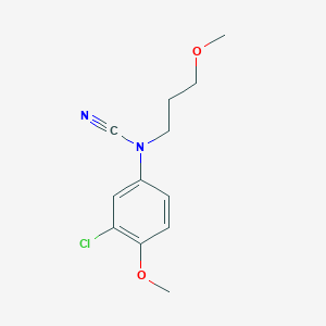 molecular formula C12H15ClN2O2 B2727411 3-chloro-N-cyano-4-methoxy-N-(3-methoxypropyl)aniline CAS No. 1797892-90-0