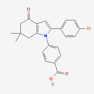 4-[2-(4-bromophenyl)-6,6-dimethyl-4-oxo-5,7-dihydroindol-1-yl]benzoic Acid