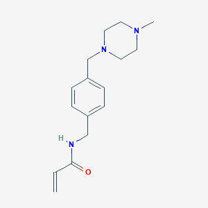 N-[[4-[(4-Methylpiperazin-1-yl)methyl]phenyl]methyl]prop-2-enamide
