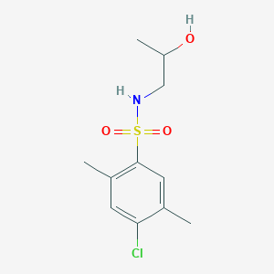 molecular formula C11H16ClNO3S B272742 4-chloro-N-(2-hydroxypropyl)-2,5-dimethylbenzenesulfonamide 