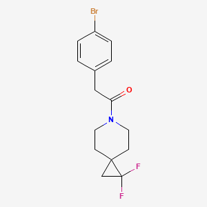 molecular formula C15H16BrF2NO B2727424 2-(4-Bromophenyl)-1-(1,1-difluoro-6-azaspiro[2.5]octan-6-yl)ethan-1-one CAS No. 2097923-77-6